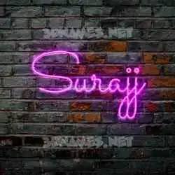 surajj in Pink Neon style - 3D name wallpaper