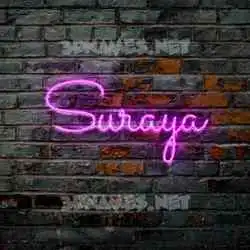 suraya in Pink Neon style - 3D name wallpaper