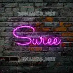 suree in Pink Neon style - 3D name wallpaper