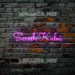 suresh kalai in Pink Neon style - 3D name wallpaper