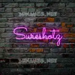 sureshotz in Pink Neon style - 3D name wallpaper