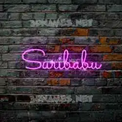 suribabu in Pink Neon style - 3D name wallpaper