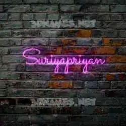 suriyapriyan in Pink Neon style - 3D name wallpaper