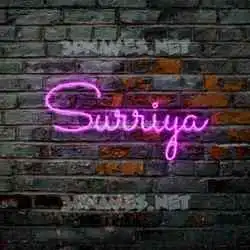 surriya in Pink Neon style - 3D name wallpaper
