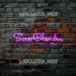 suru chandru in Pink Neon style - 3D name wallpaper