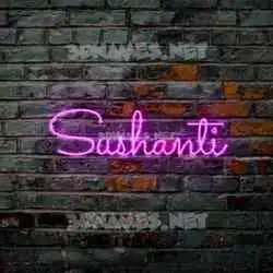 sushanti in Pink Neon style - 3D name wallpaper