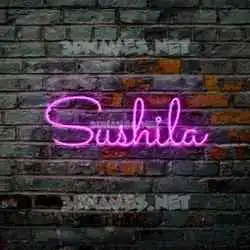 sushila in Pink Neon style - 3D name wallpaper