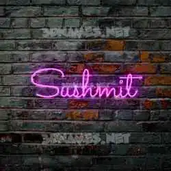 sushmit in Pink Neon style - 3D name wallpaper