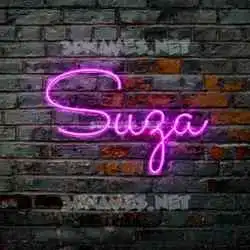 suza in Pink Neon style - 3D name wallpaper