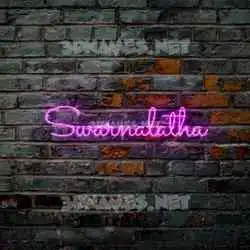 swarnalatha in Pink Neon style - 3D name wallpaper