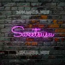 sweetsusu in Pink Neon style - 3D name wallpaper
