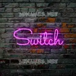 switch in Pink Neon style - 3D name wallpaper