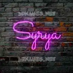 syrya in Pink Neon style - 3D name wallpaper