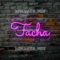 tacha in Pink Neon style - 3D name wallpaper
