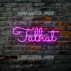 talhat in Pink Neon style - 3D name wallpaper