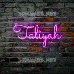 taliyah in Pink Neon style - 3D name wallpaper