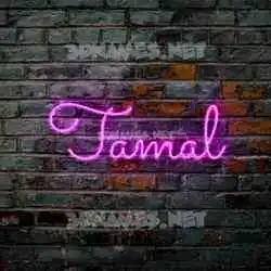 tamal in Pink Neon style - 3D name wallpaper