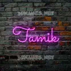 tamik in Pink Neon style - 3D name wallpaper