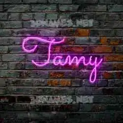 tamy in Pink Neon style - 3D name wallpaper