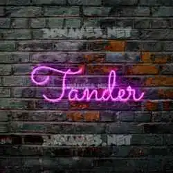 tander in Pink Neon style - 3D name wallpaper
