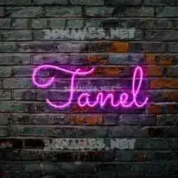 tanel in Pink Neon style - 3D name wallpaper