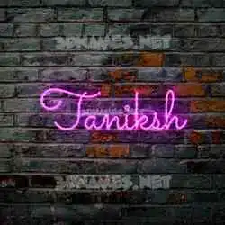 taniksh in Pink Neon style - 3D name wallpaper