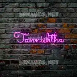 tannishtha in Pink Neon style - 3D name wallpaper
