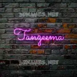 tanzeema in Pink Neon style - 3D name wallpaper
