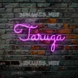 taruga in Pink Neon style - 3D name wallpaper