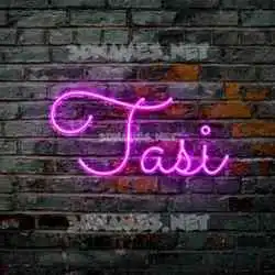 tasi in Pink Neon style - 3D name wallpaper
