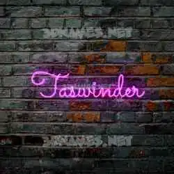 taswinder in Pink Neon style - 3D name wallpaper