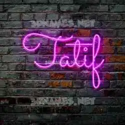 tatif in Pink Neon style - 3D name wallpaper