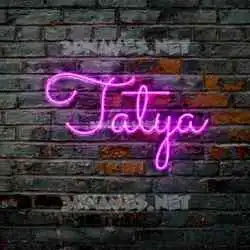 tatya in Pink Neon style - 3D name wallpaper