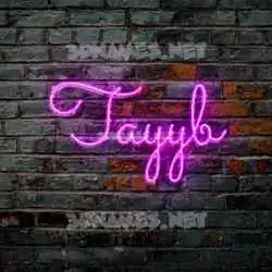 tayyb in Pink Neon style - 3D name wallpaper