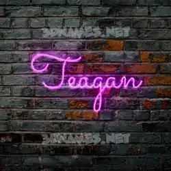 teagan in Pink Neon style - 3D name wallpaper