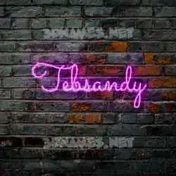 tebsandy in Pink Neon style - 3D name wallpaper