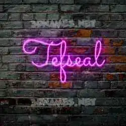 tefseal in Pink Neon style - 3D name wallpaper