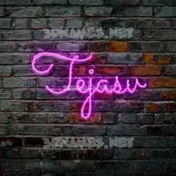 tejasv in Pink Neon style - 3D name wallpaper