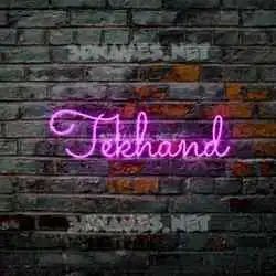 tekhand in Pink Neon style - 3D name wallpaper