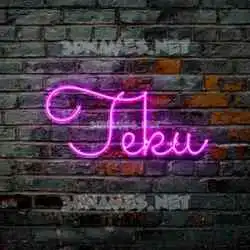 teku in Pink Neon style - 3D name wallpaper