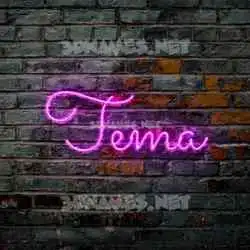 tema in Pink Neon style - 3D name wallpaper