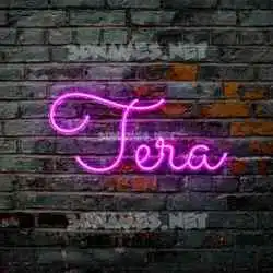 tera in Pink Neon style - 3D name wallpaper