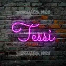 tessi in Pink Neon style - 3D name wallpaper