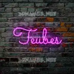 teubes in Pink Neon style - 3D name wallpaper