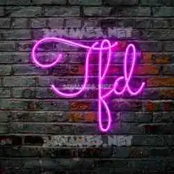 tfd in Pink Neon style - 3D name wallpaper