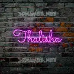 thalisha in Pink Neon style - 3D name wallpaper