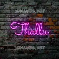thallu in Pink Neon style - 3D name wallpaper