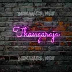 thangaraja in Pink Neon style - 3D name wallpaper