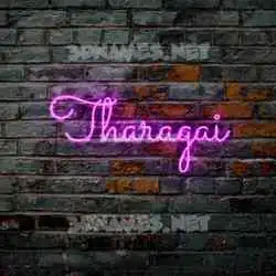 tharagai in Pink Neon style - 3D name wallpaper