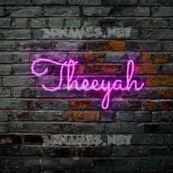 theeyah in Pink Neon style - 3D name wallpaper